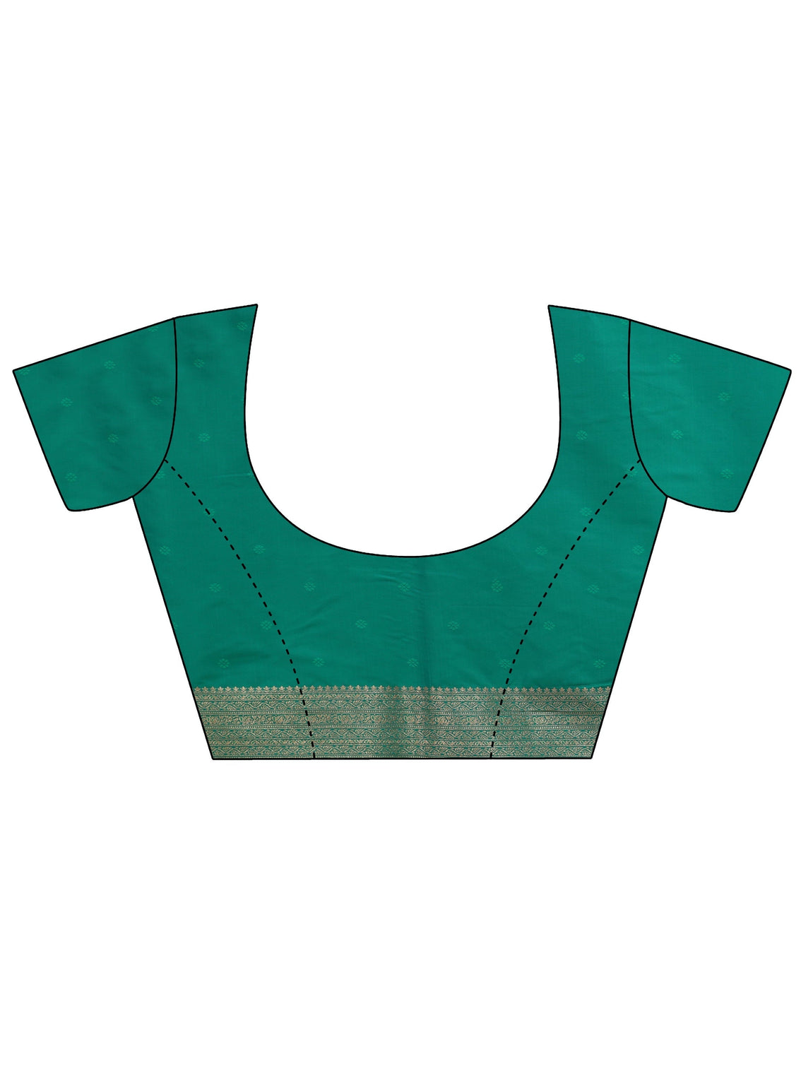 Mameraa Teal Green Banarasi Silk Blend Saree