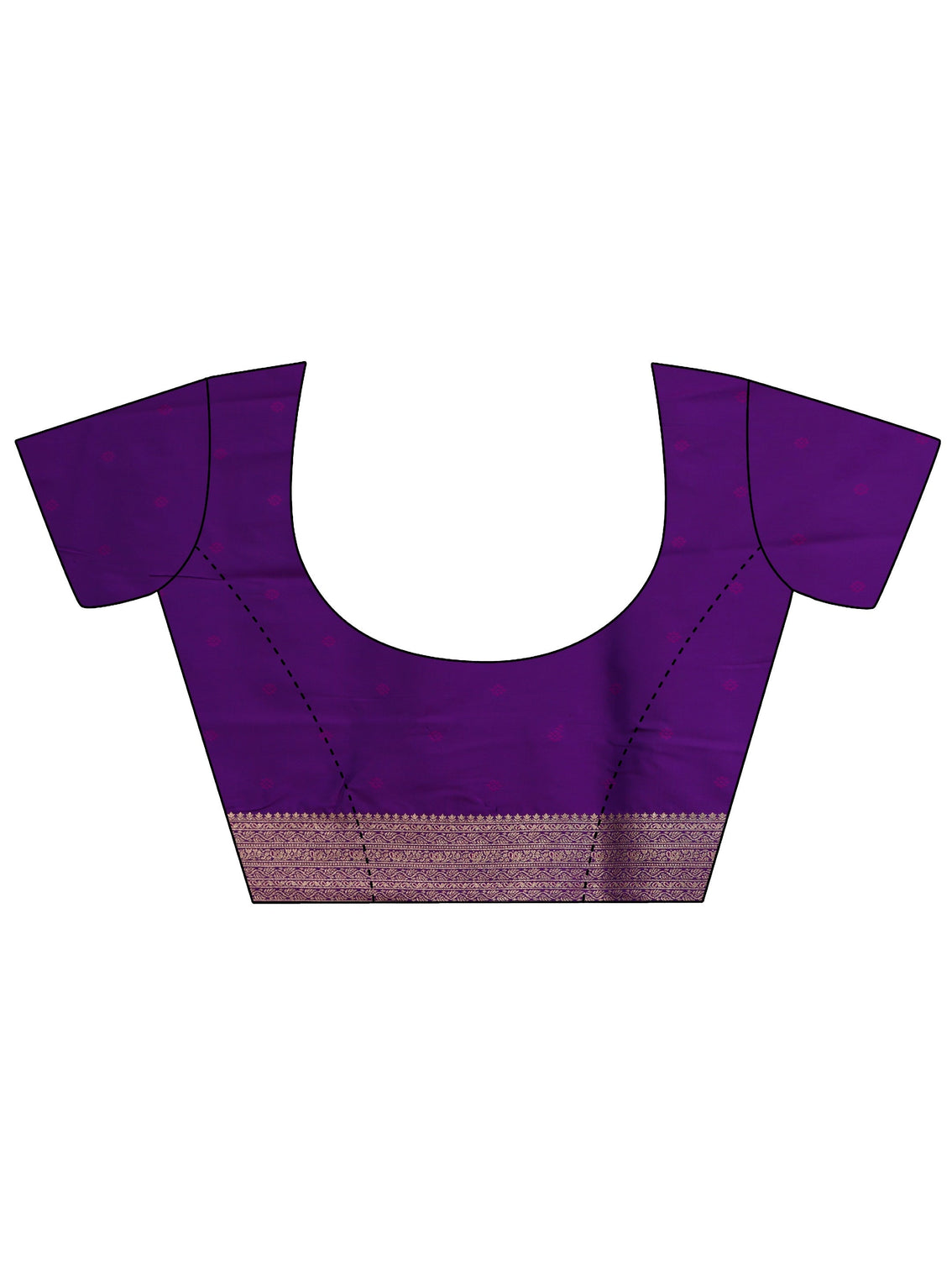 Mameraa Plum Purple Banarasi Silk Blend Saree