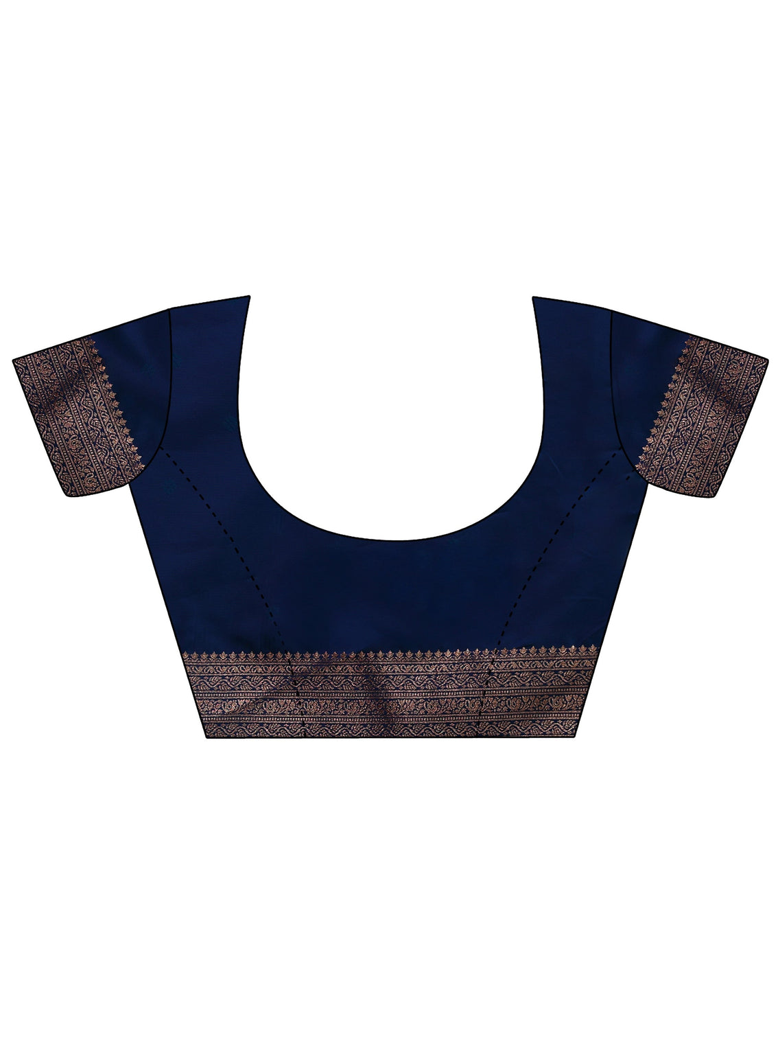 Mameraa Sapphire Blue Banarasi Silk Blend Saree