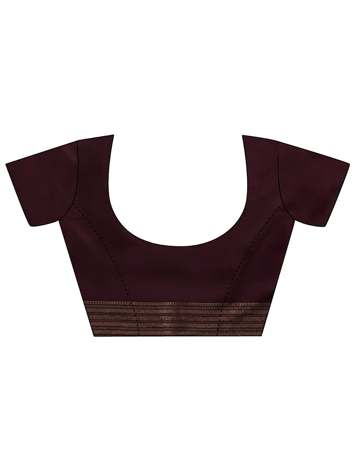 Mameraa Wine Red Banarasi Silk Blend Saree