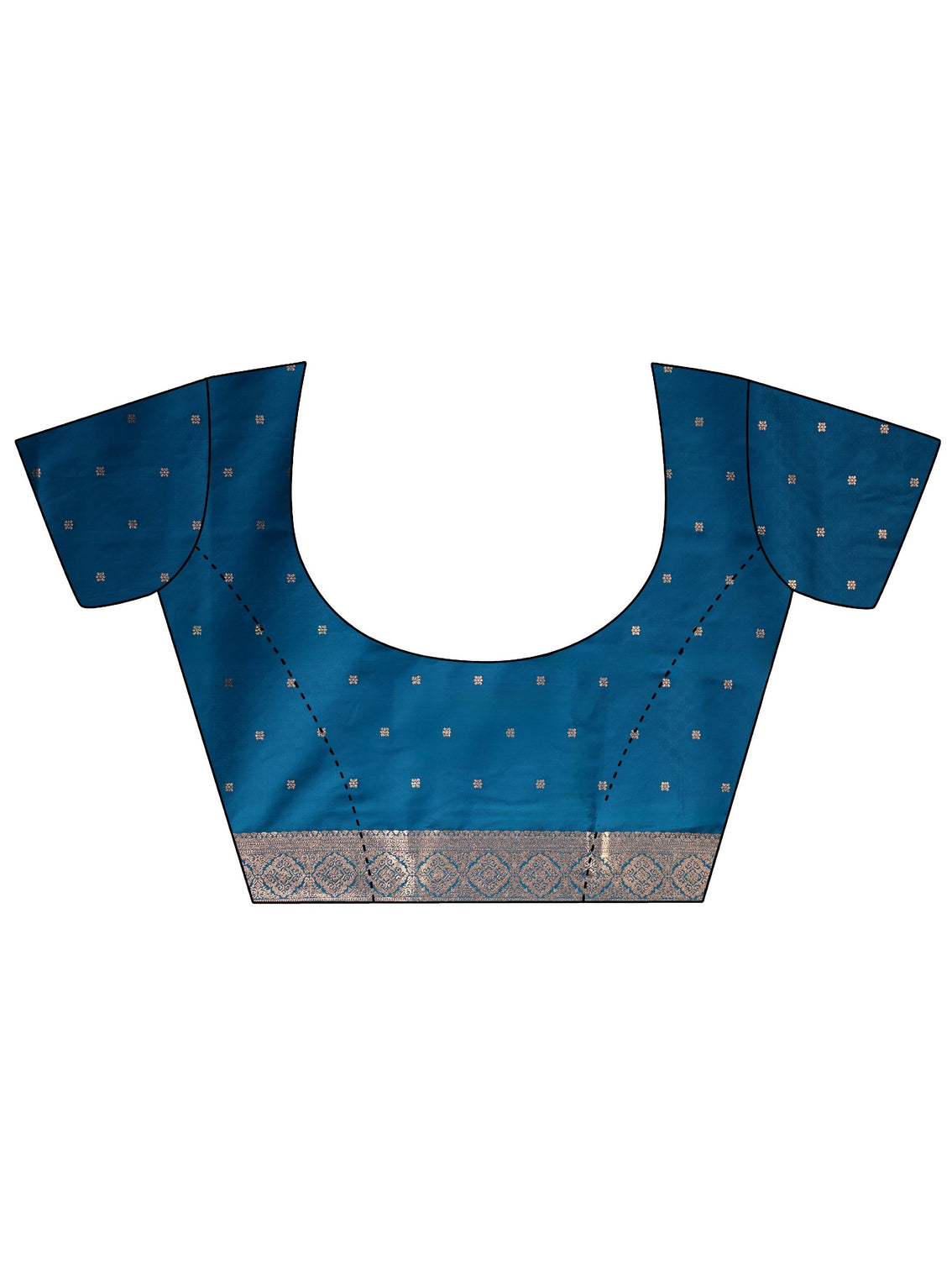 Mameraa Cerulean Blue Banarasi Silk Blend Saree