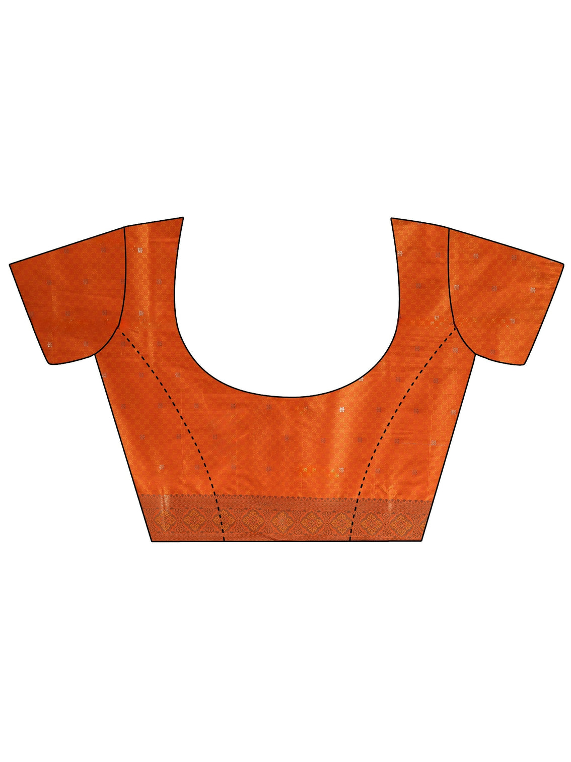 Mameraa Tangerine Orange Banarasi Silk Blend Saree