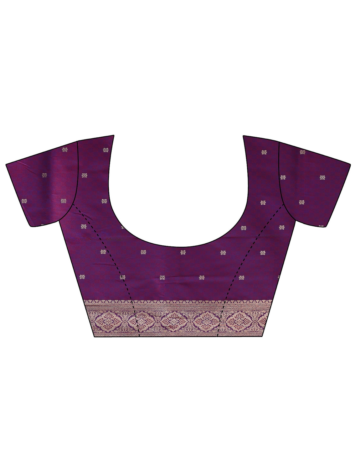 Mameraa Imperial Purple Banarasi Silk Blend Saree