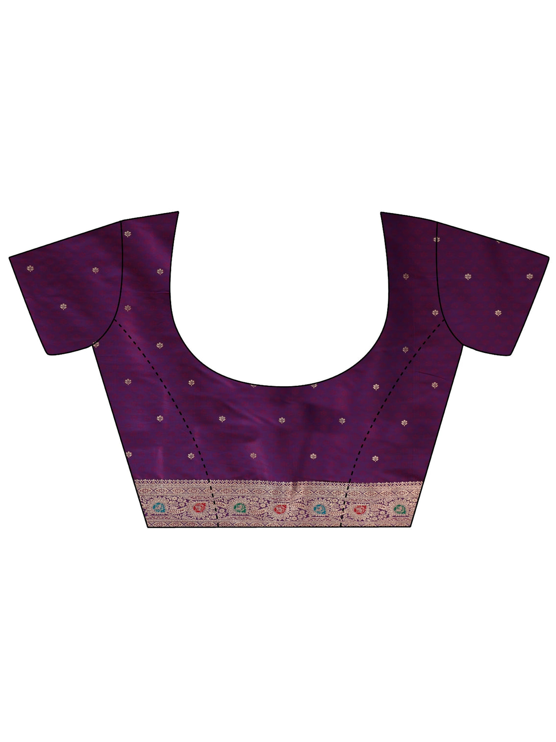 Mameraa Imperial Purple Banarasi Silk Blend Saree