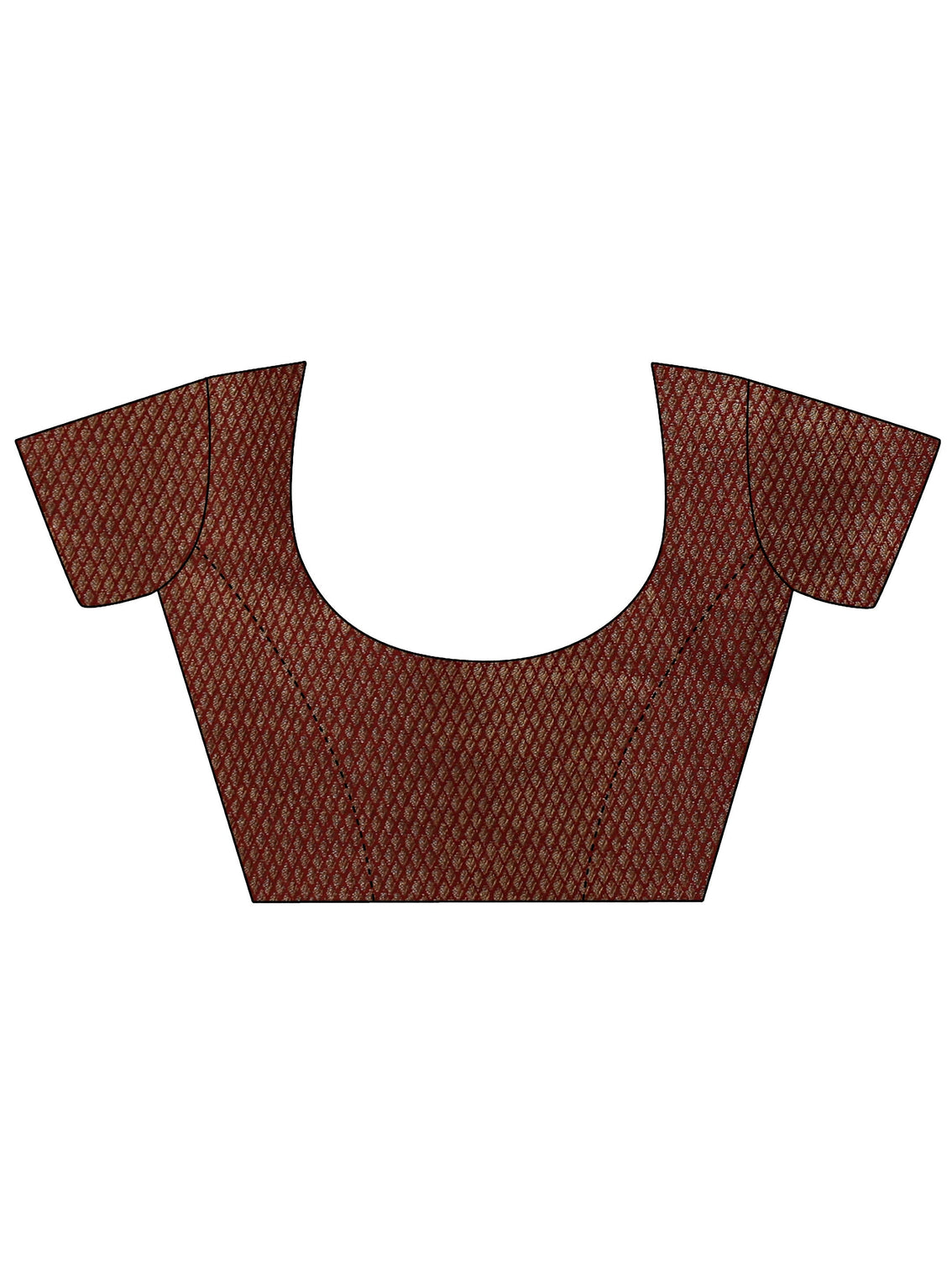 Mameraa Art Brown Jamawar Woven Silk Blend Saree
