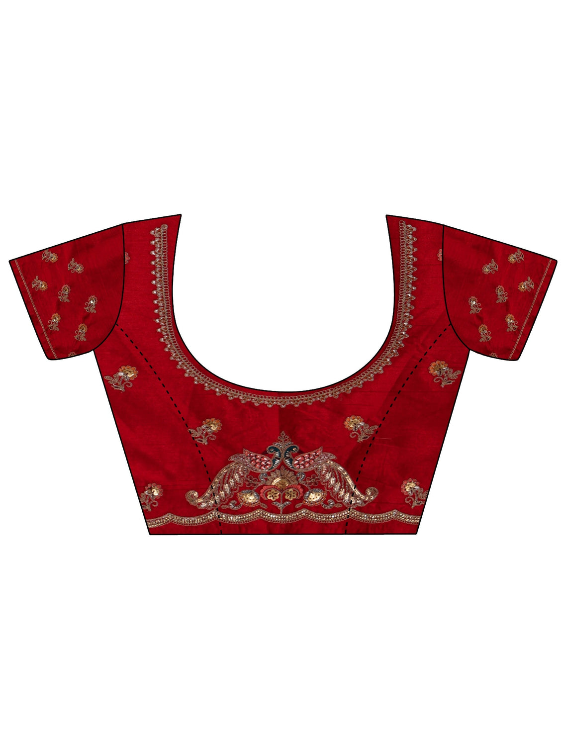 Mameraa Art Aqua Blue Woven Design Saree with Embroidered Border