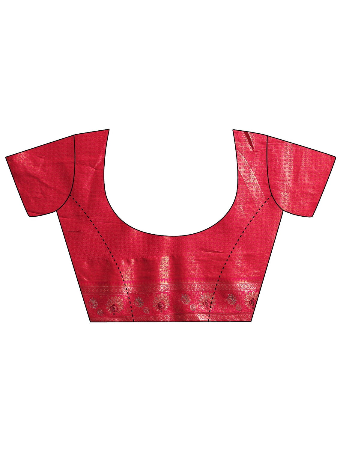 Mameraa Peach Pink Woven Design Silk Blend Saree