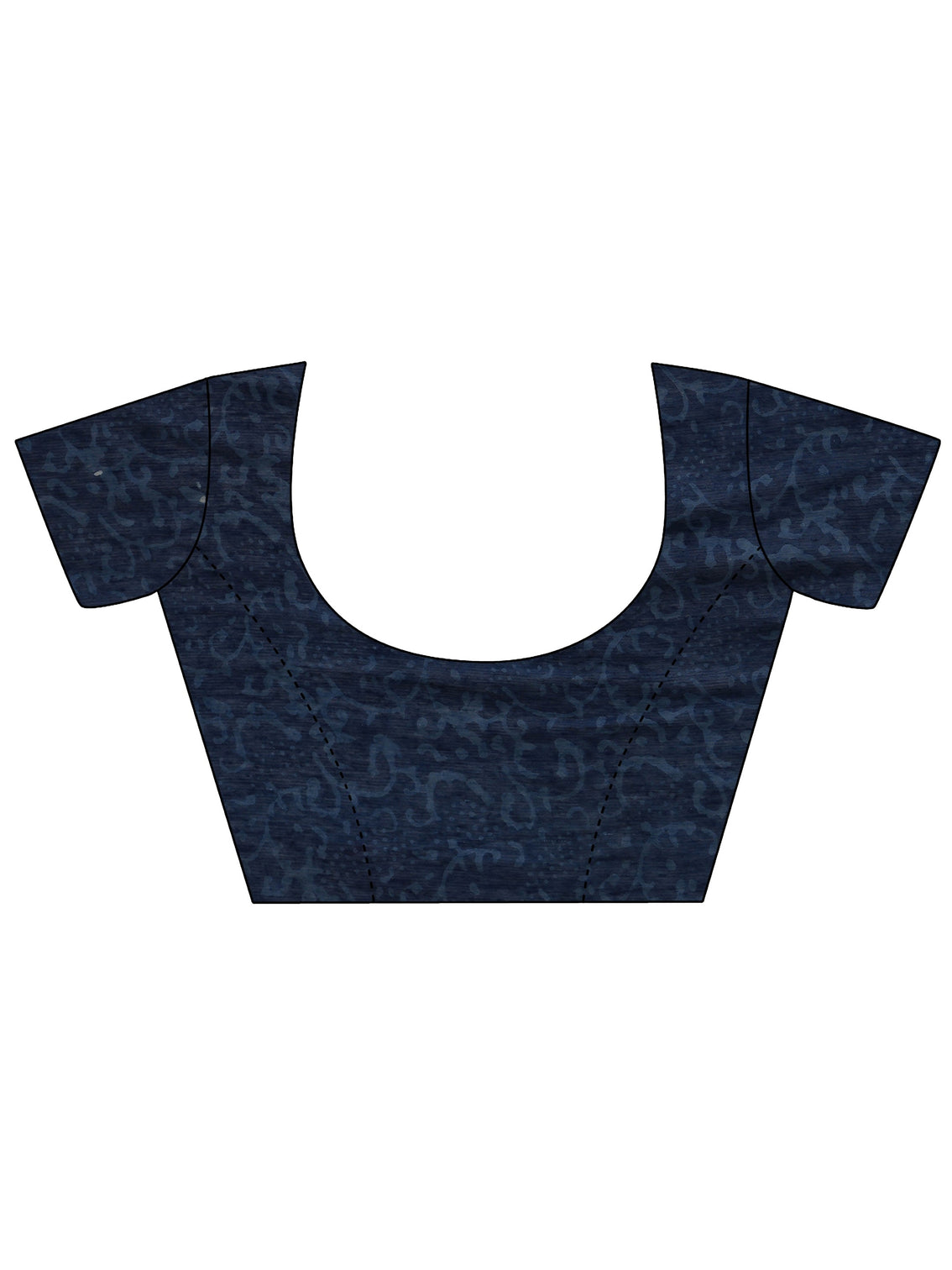 Mameraa Indigo Blue Dabu Print Cotton Saree