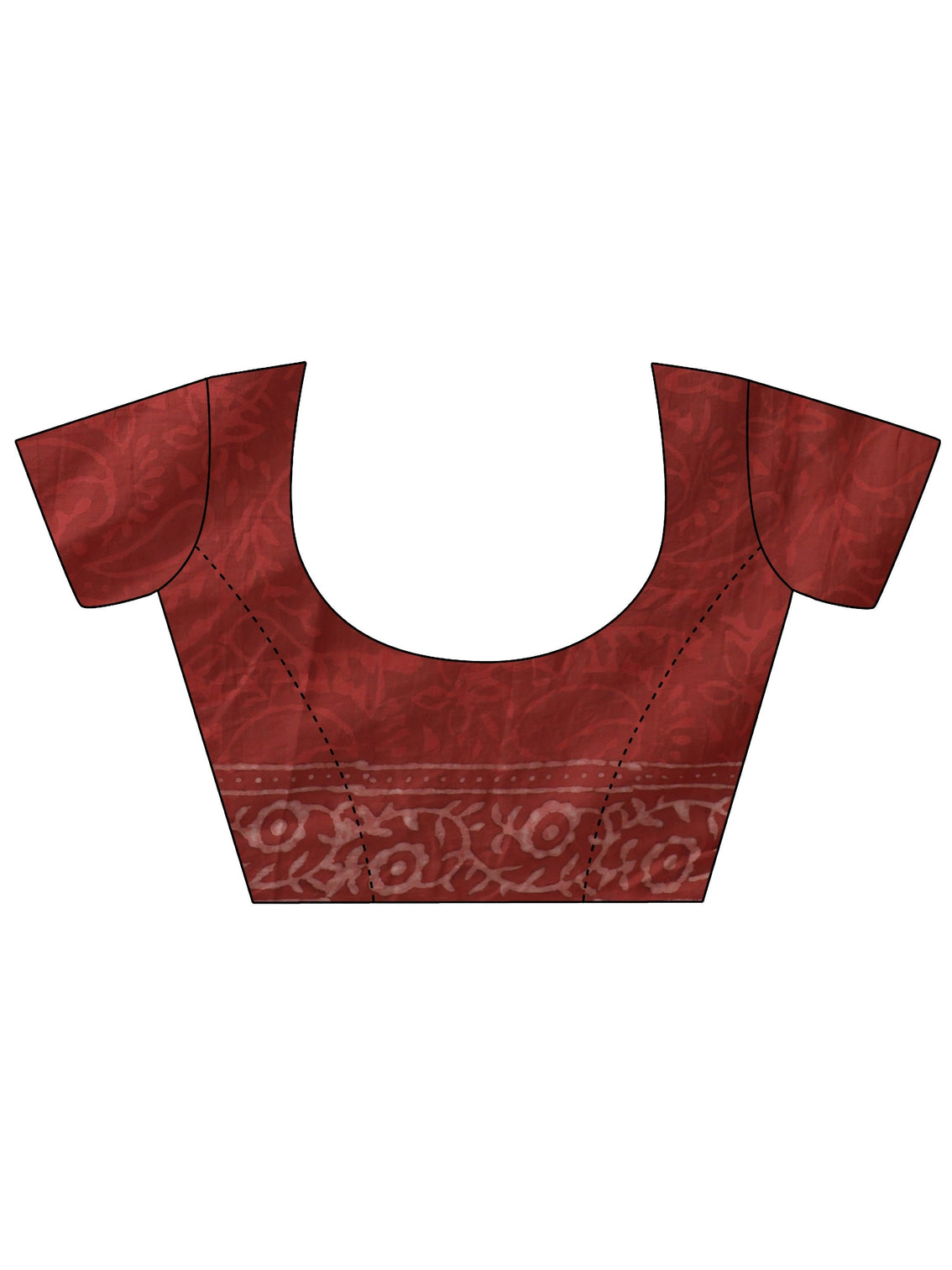 Mameraa Dusty Pink Batik Printed Cotton Saree