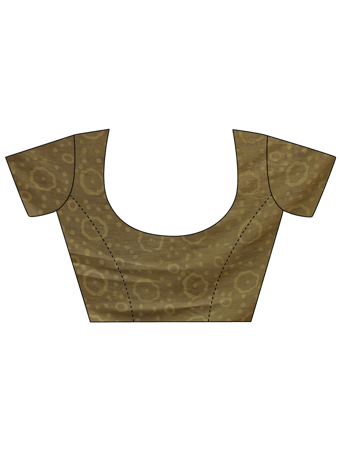 Mameraa Light Olive Green Dabu Print Cotton Saree