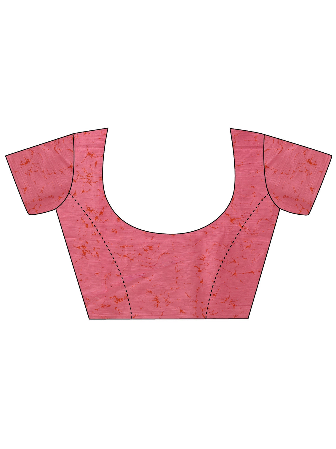 Mameraa Bubblegum Pink Batik Print Cotton Saree