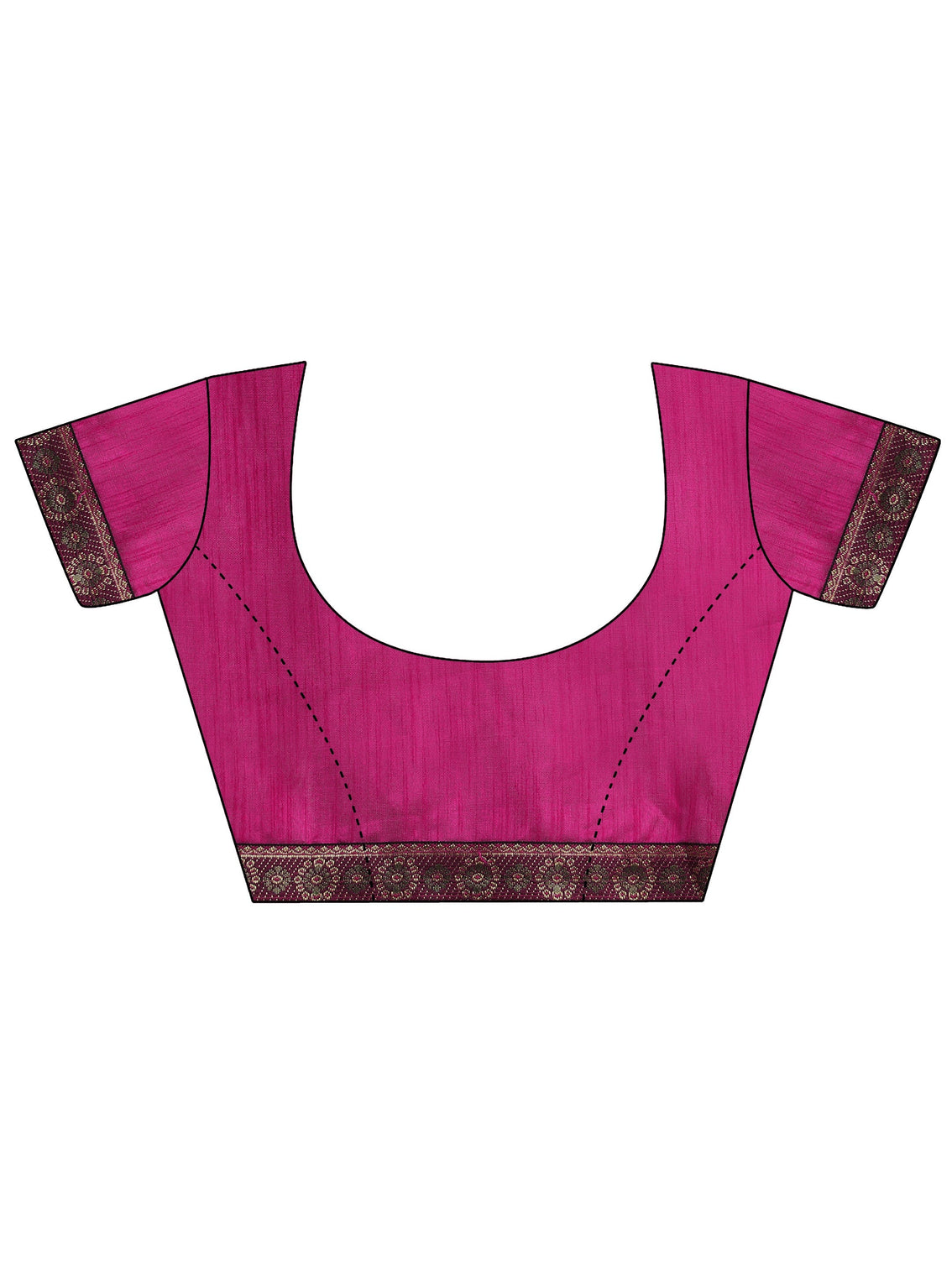 Mameraa Magenta Pink Floral Printed Georgette Saree