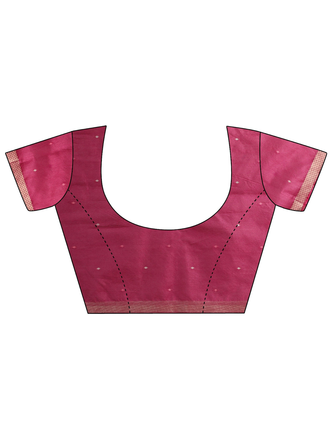 Mameraa Rani Pink Woven Design Silk Blend Saree
