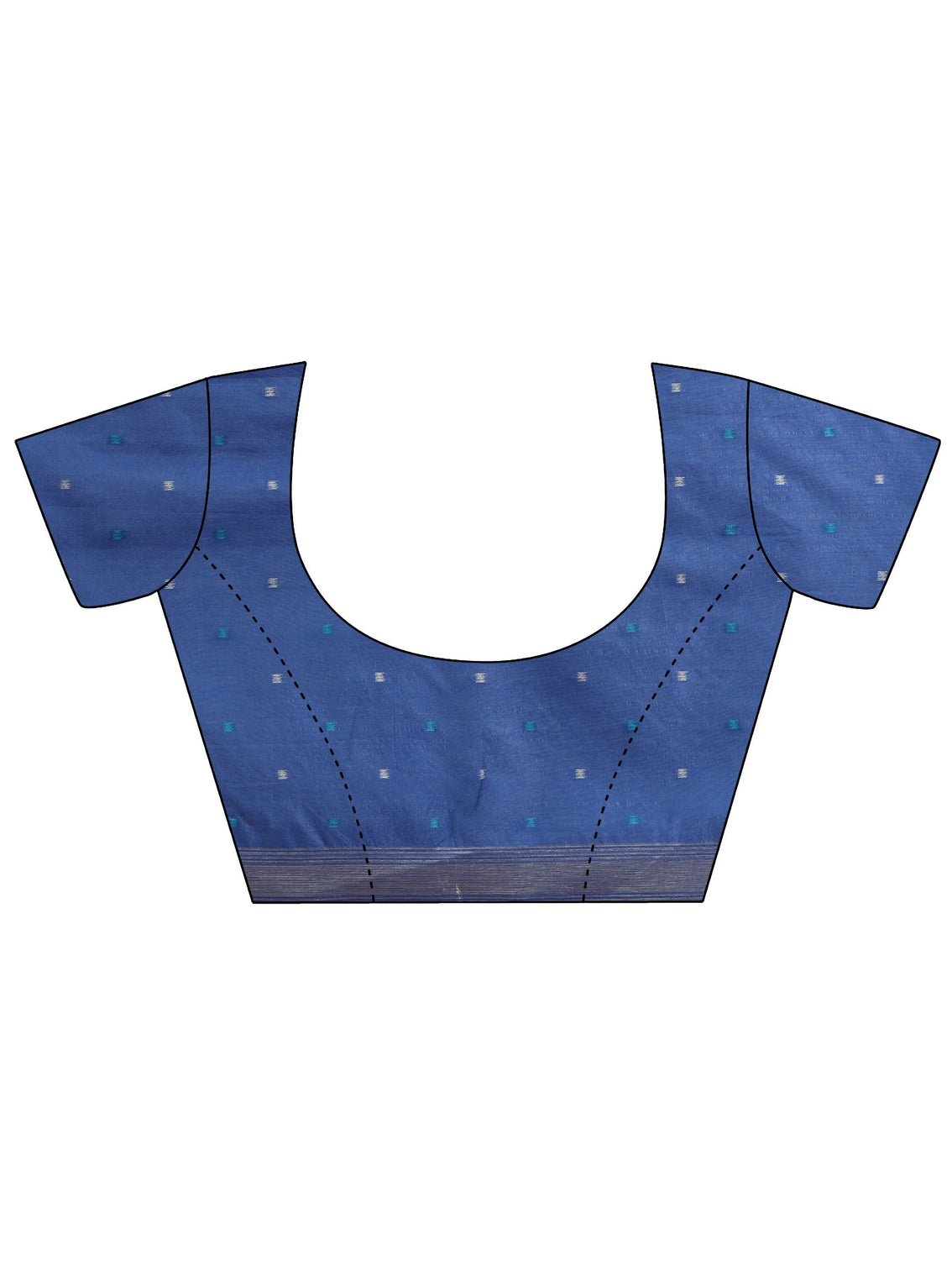 Mameraa Teal Blue Woven Design Silk Blend Saree