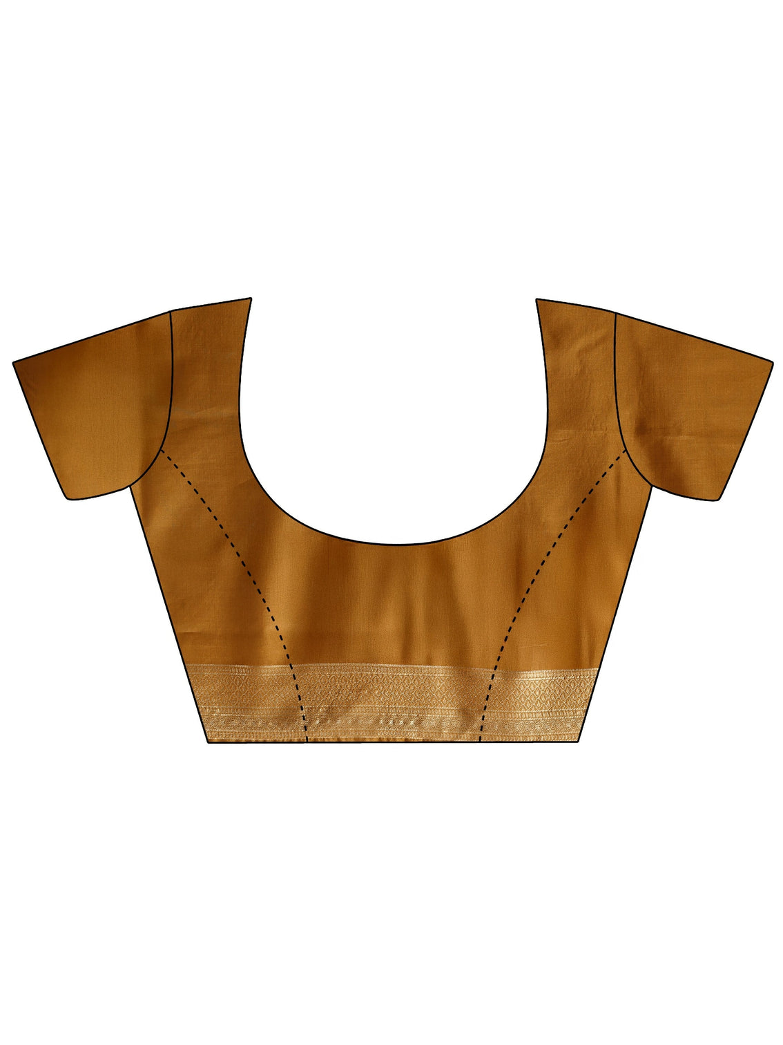 Mameraa Golden Mustard Brocade Saree