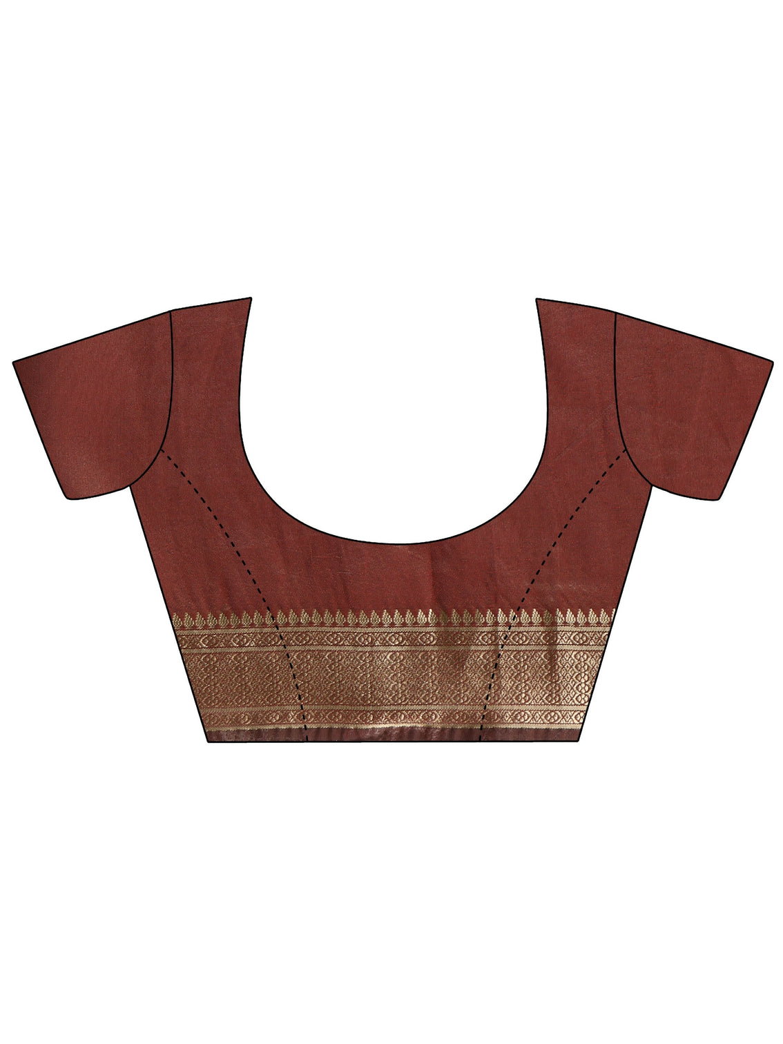Mameraa Maroon Floral Embroidered Tissue Saree