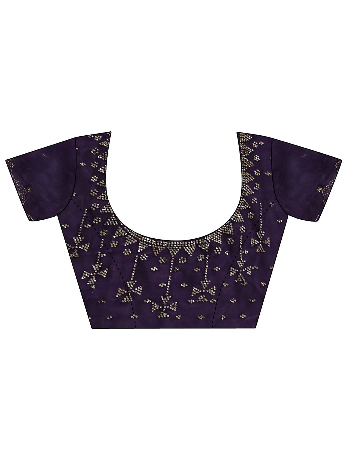 Mameraa Regal Purple Embellished Tissue Saree