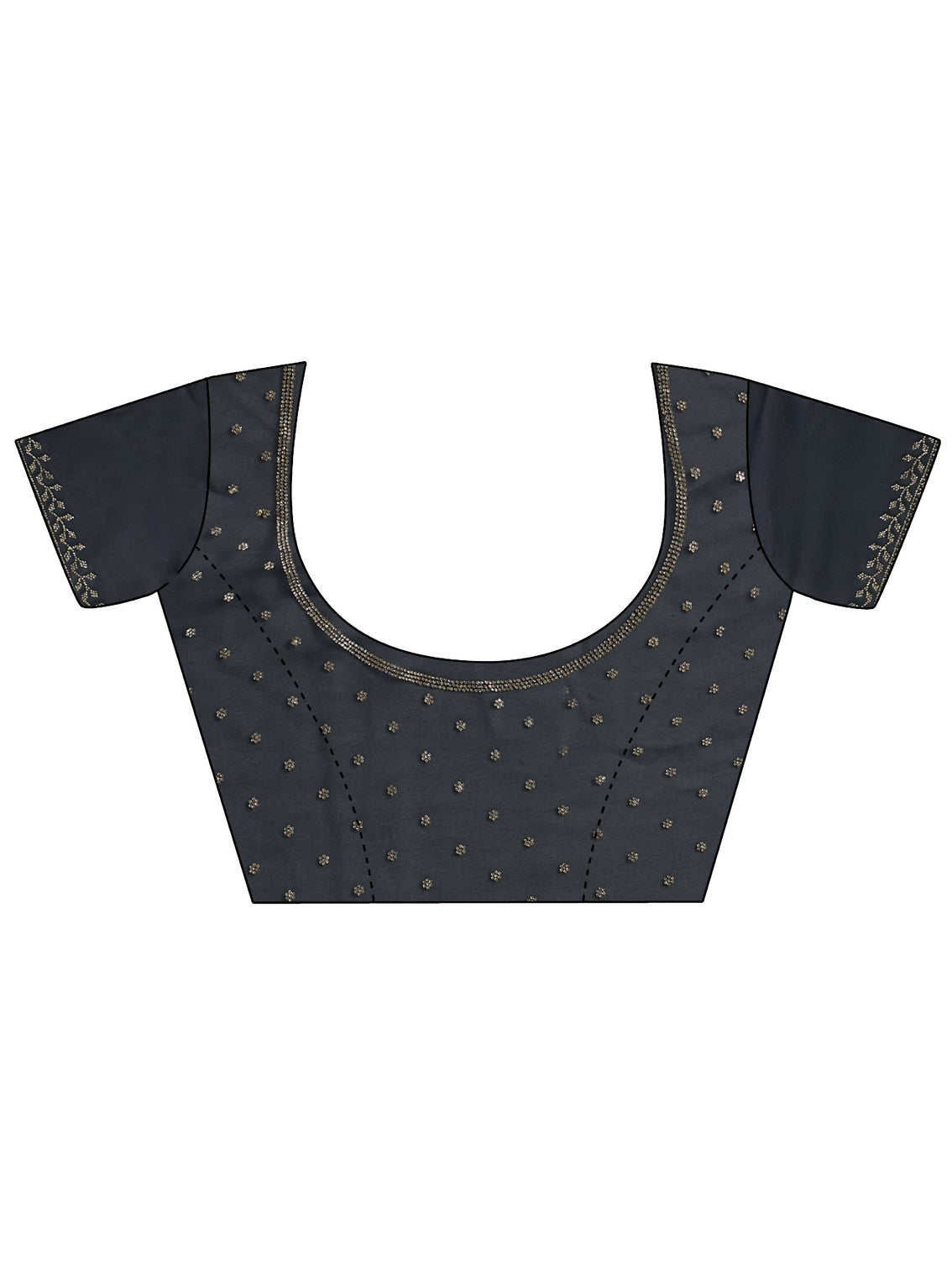 Mameraa Navy Blue Embellished Georgette Saree
