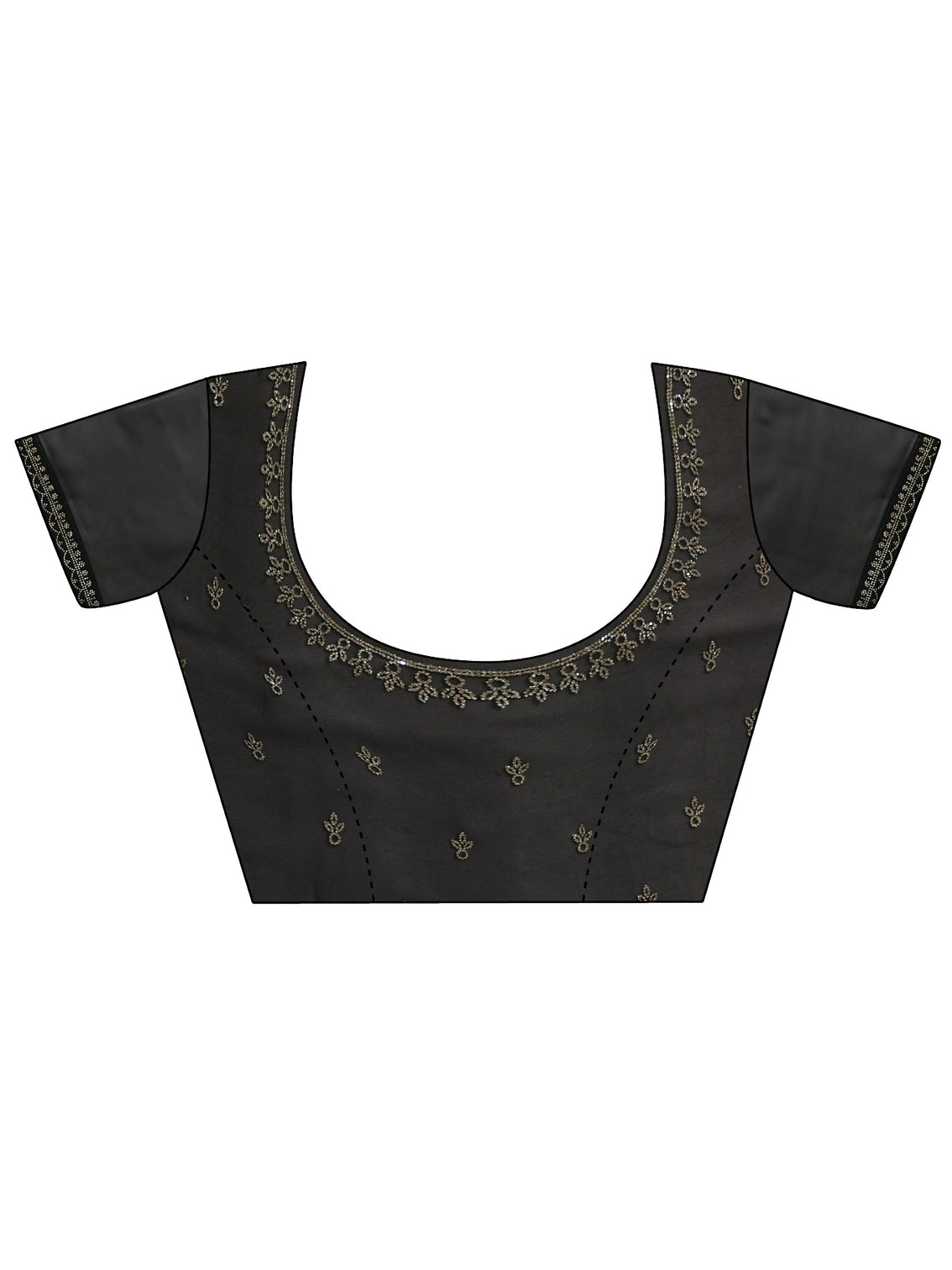Mameraa Midnight Black Embellished Georgette Saree
