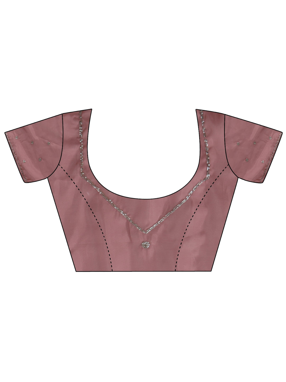 Mameraa Pink Embellished Satin Saree with Applique Design