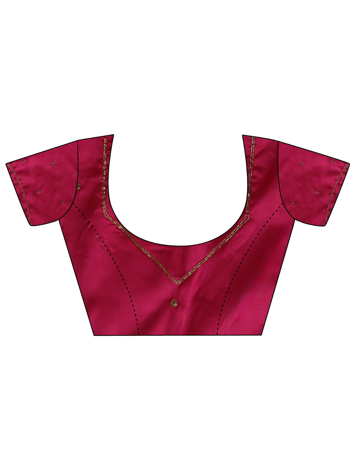 Mameraa Pink Bandhani Printed Chiffon Saree with Applique Design