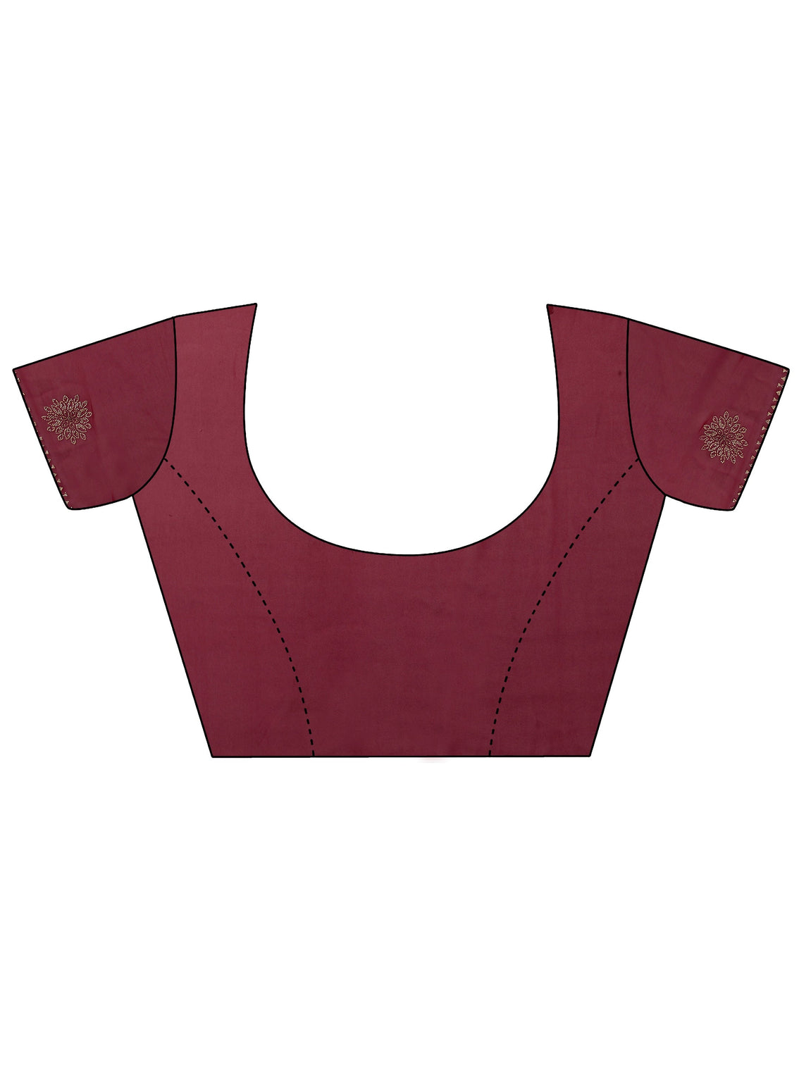 Mameraa Maroon Embellished Georgette Saree