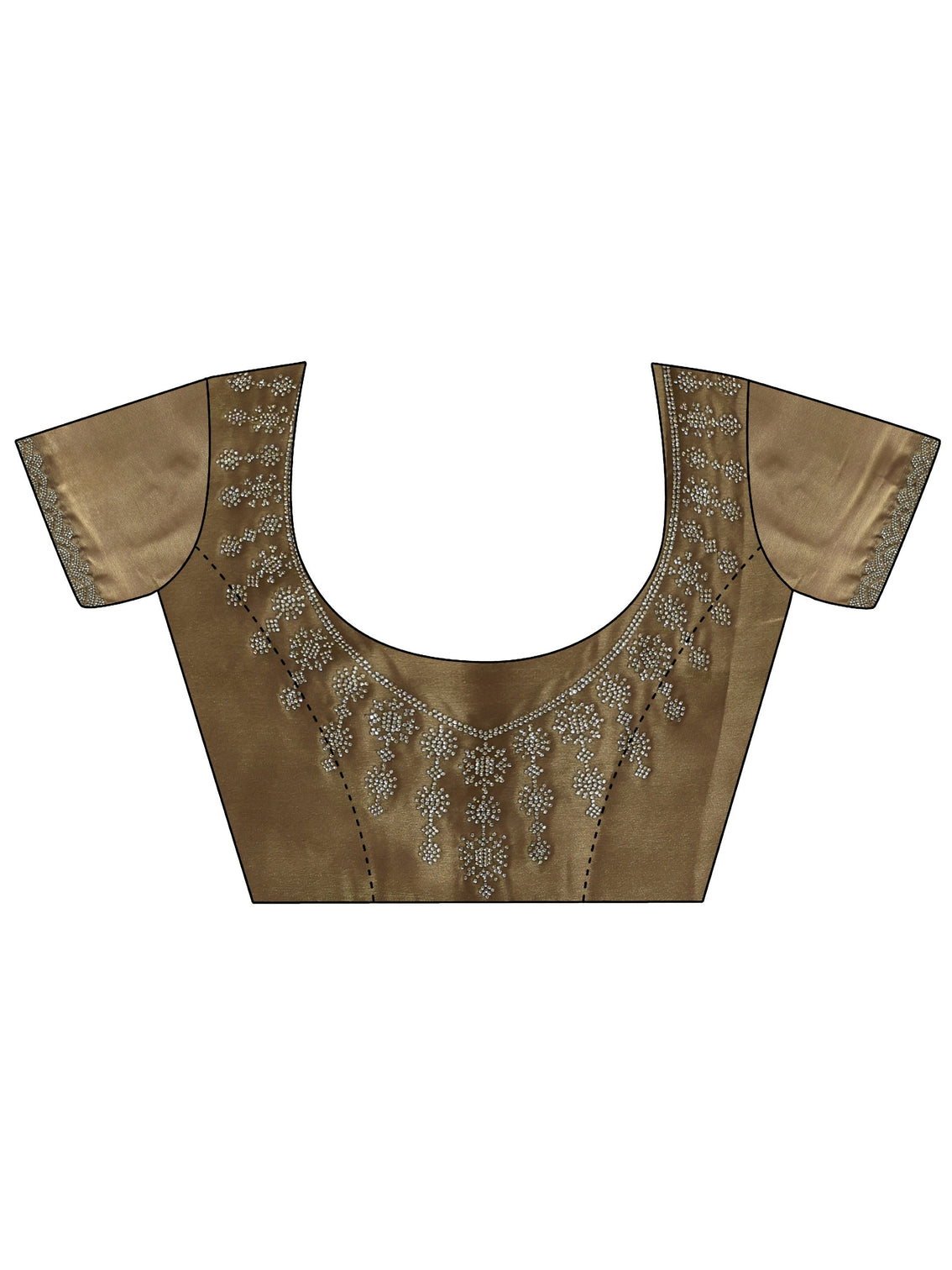Mameraa Golden Tissue Saree with Embellished Border