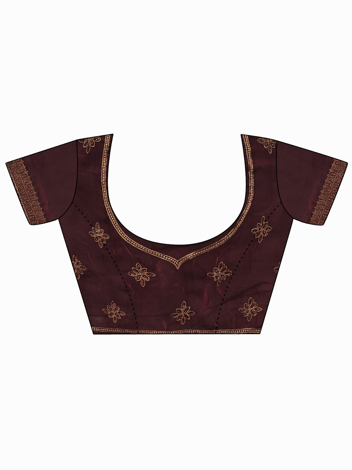 Mameraa Art Maroon Stone Work Embellished Tissue Saree