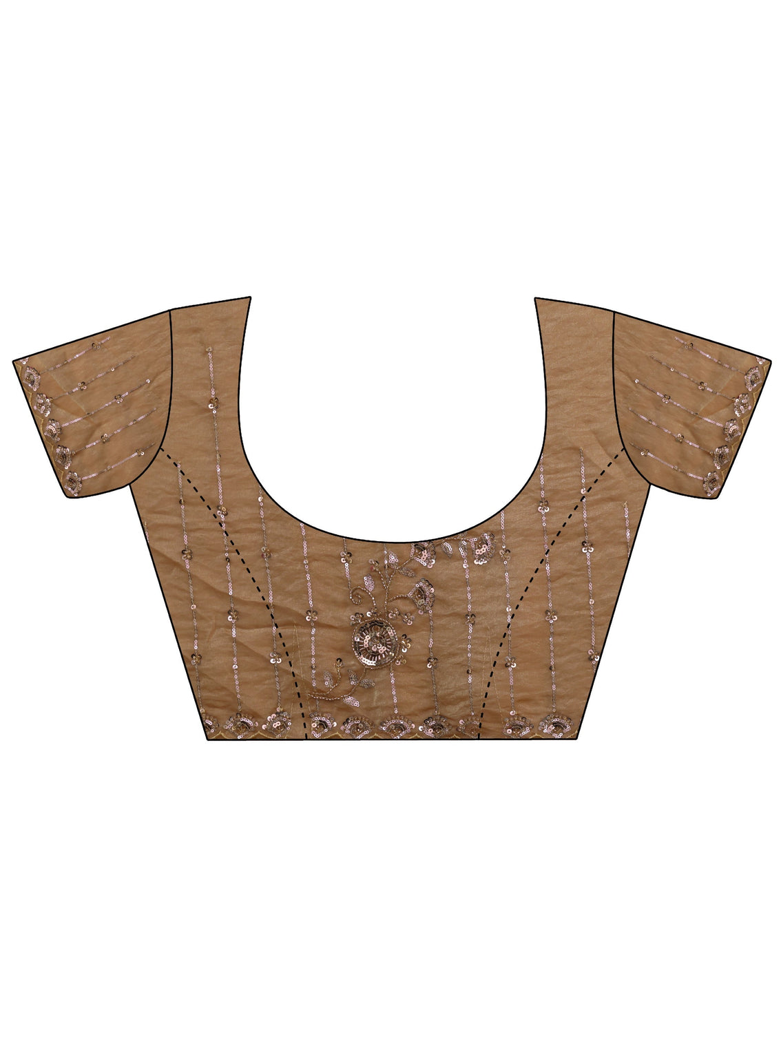 Mameraa Art Mustard Embellished Tissue Saree