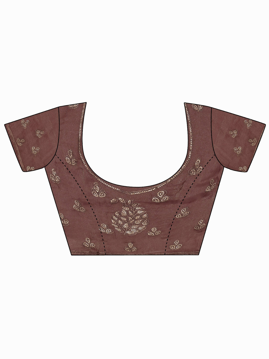 Mameraa Art Mauve Embroidered Tissue Saree