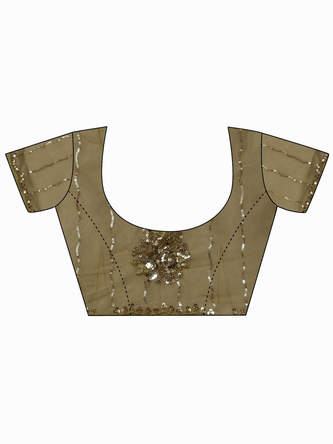 Mameraa Art Green Embellished Tissue Saree