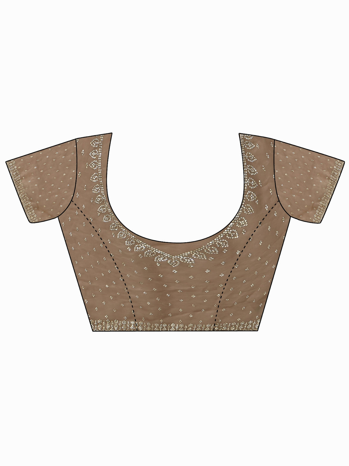 Mameraa Art Beige Stone Work Embellished Tissue Saree