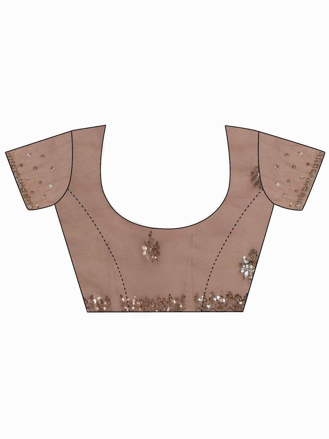 Mameraa Art Peach Pink Embellished Tissue Saree
