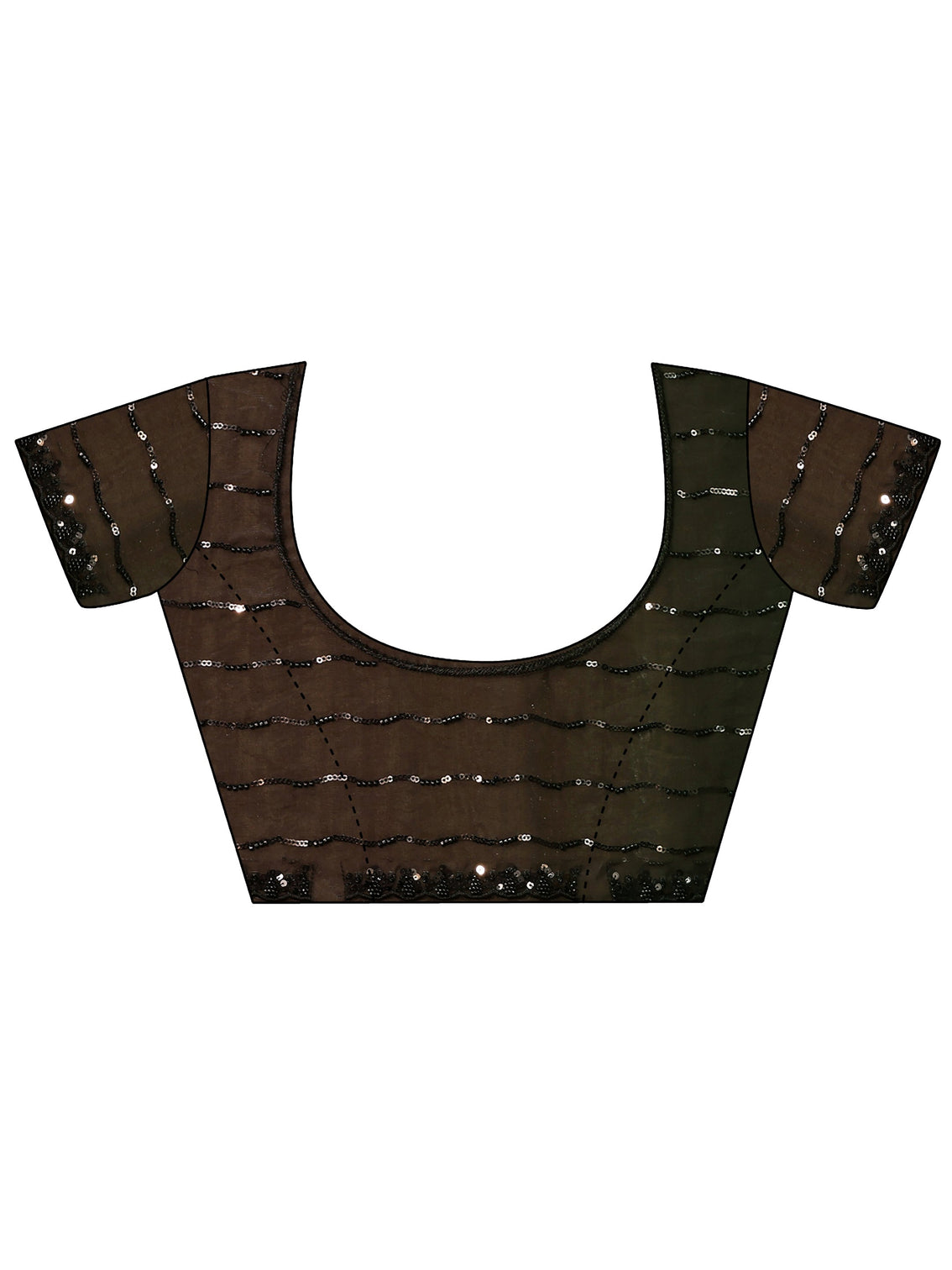 Mameraa Art Black Sequin Embellished Tissue Saree