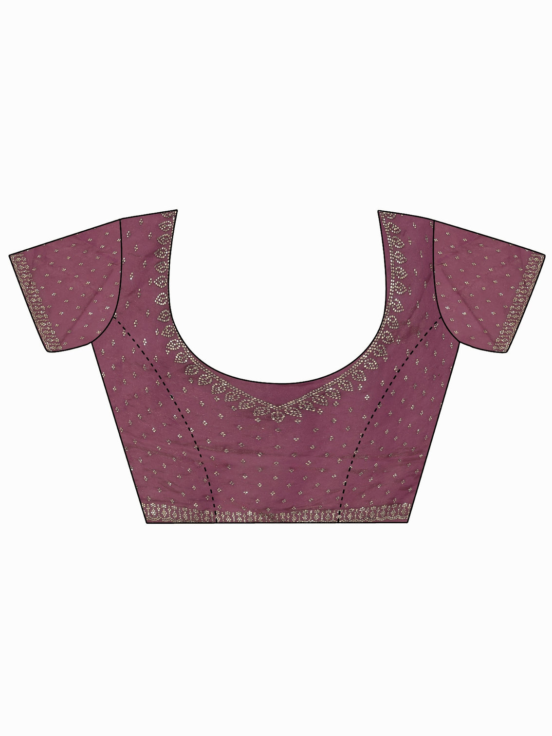 Mameraa Art Mauve Stone Work Embellished Tissue Saree