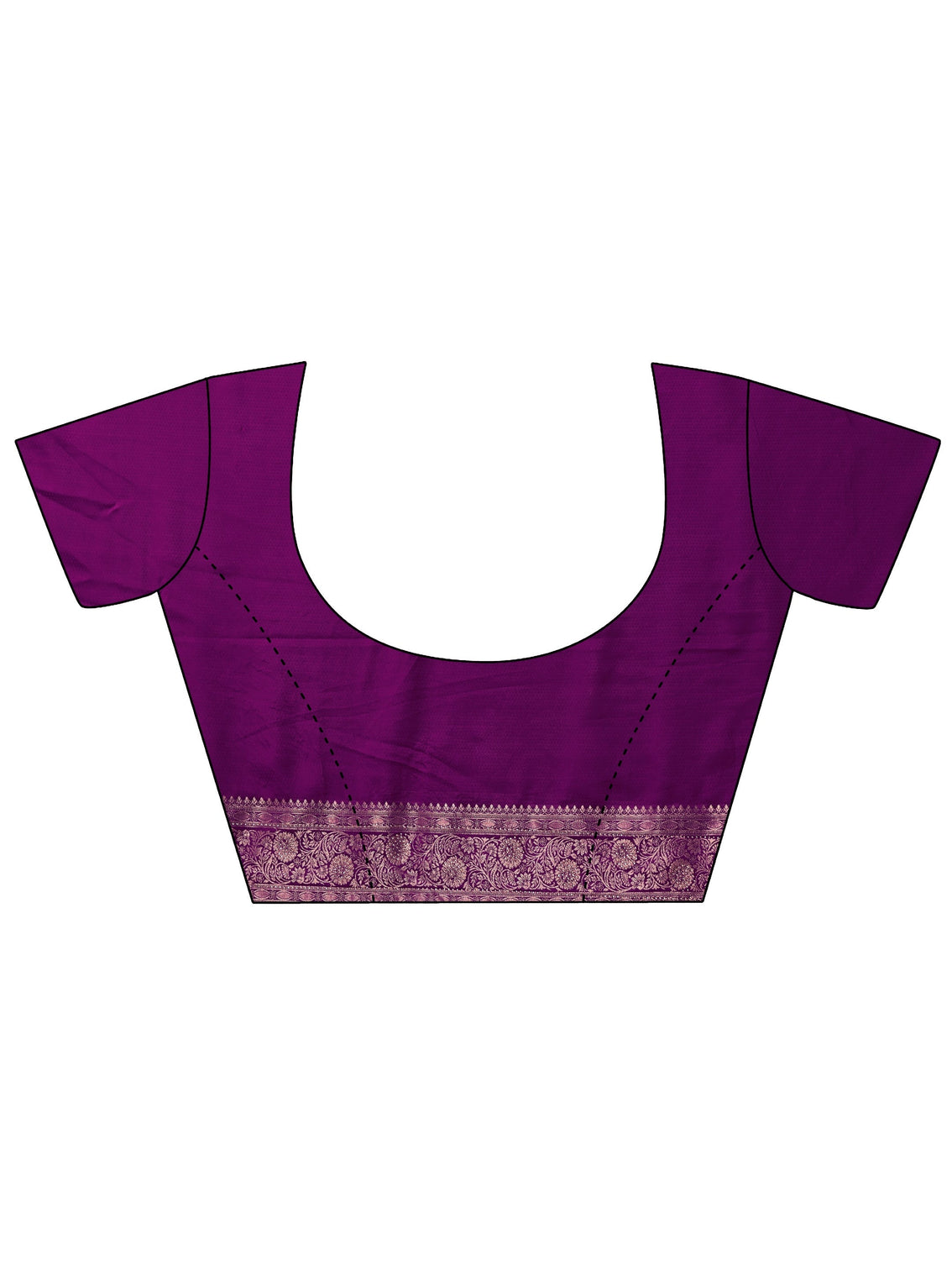 Mameraa Royal Purple Woven Design Silk Blend Saree