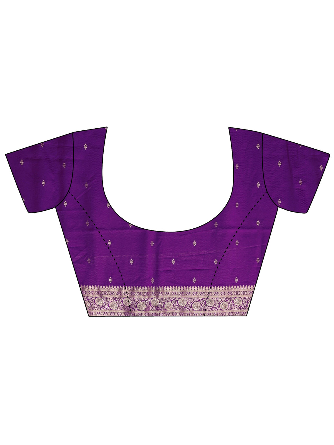 Mameraa Royal Purple Woven Design Silk Blend Saree