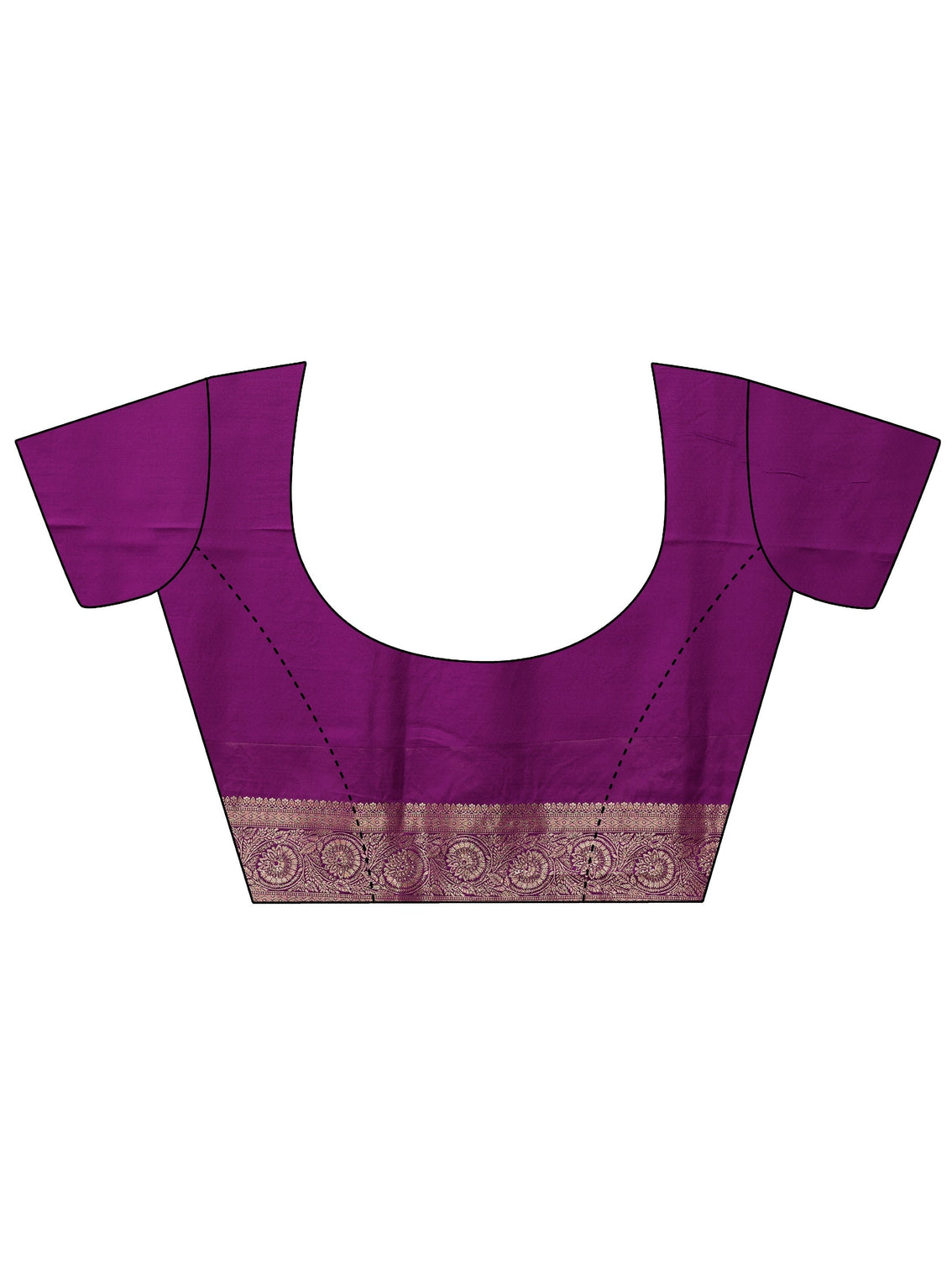 Mameraa Royal Purple Woven Design Silk Blend Saree