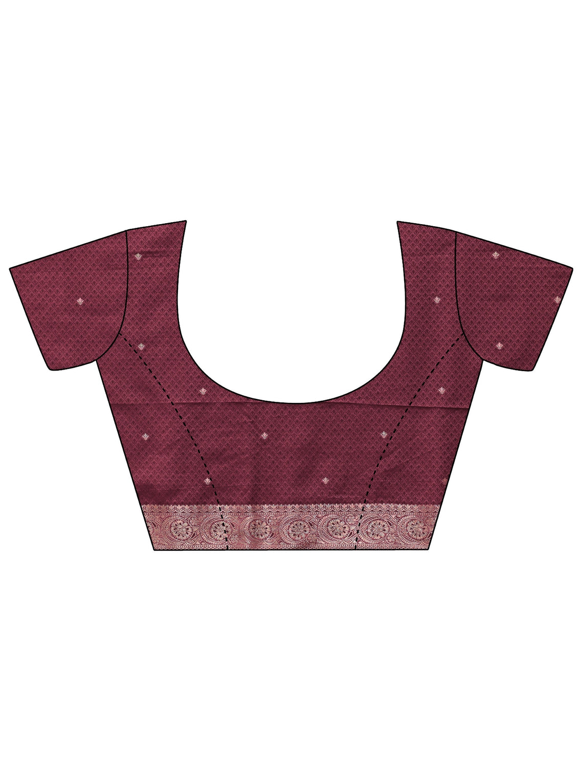 Mameraa Mauve Floral Woven Design Silk Blend Saree