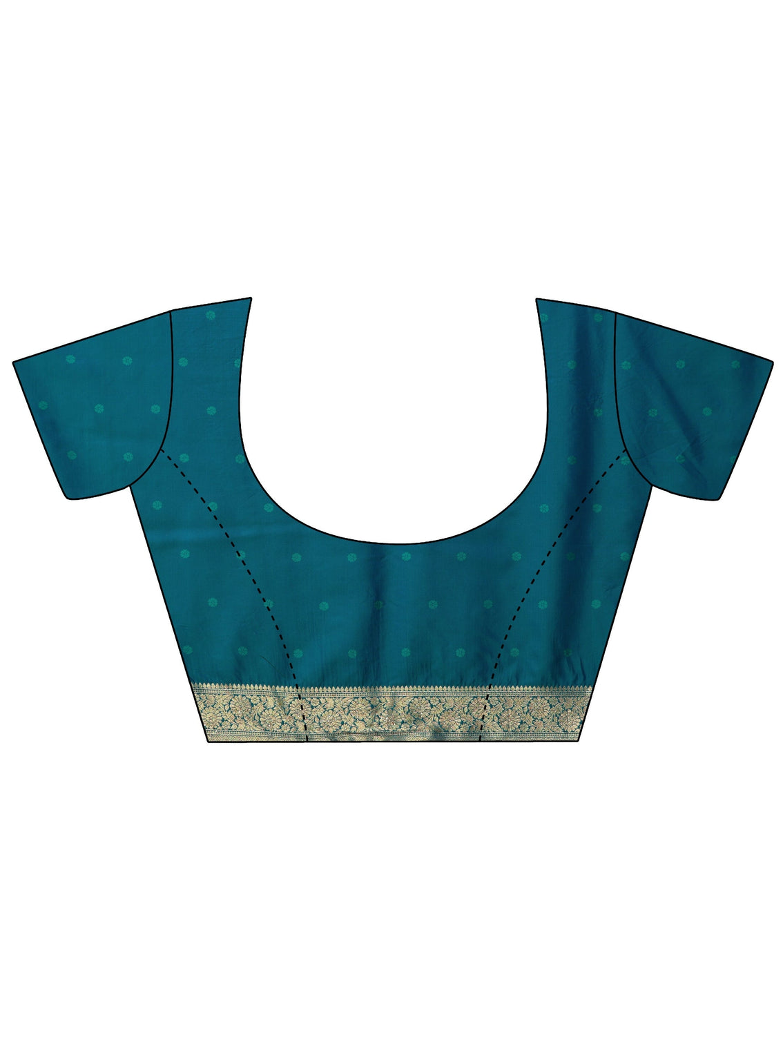 Mameraa Persian Blue Woven Design Silk Blend Saree