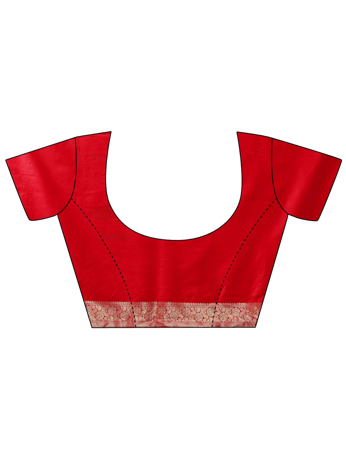 Mameraa Vermillion Red Woven Design Silk Blend Saree