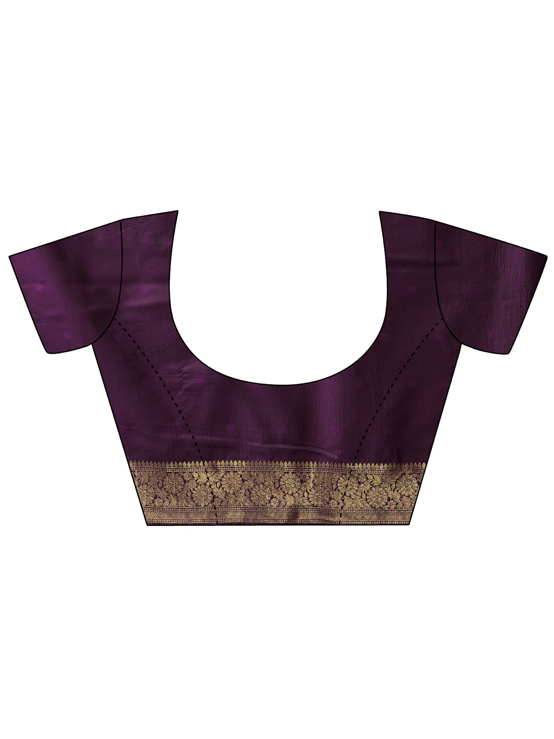 Mameraa Royal Purple Woven Design Silk Blend Saree
