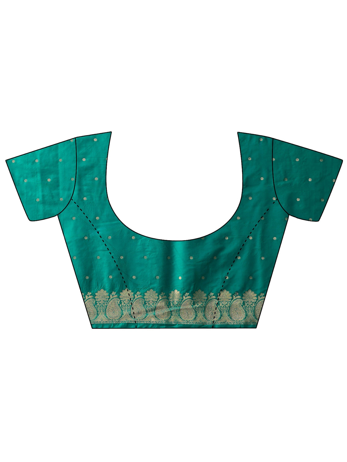Mameraa Sea Green Banarasi Silk Blend Saree
