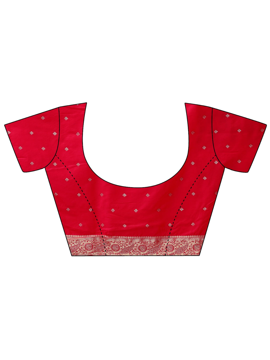 Mameraa Hot Pink Banarasi Silk Blend Saree