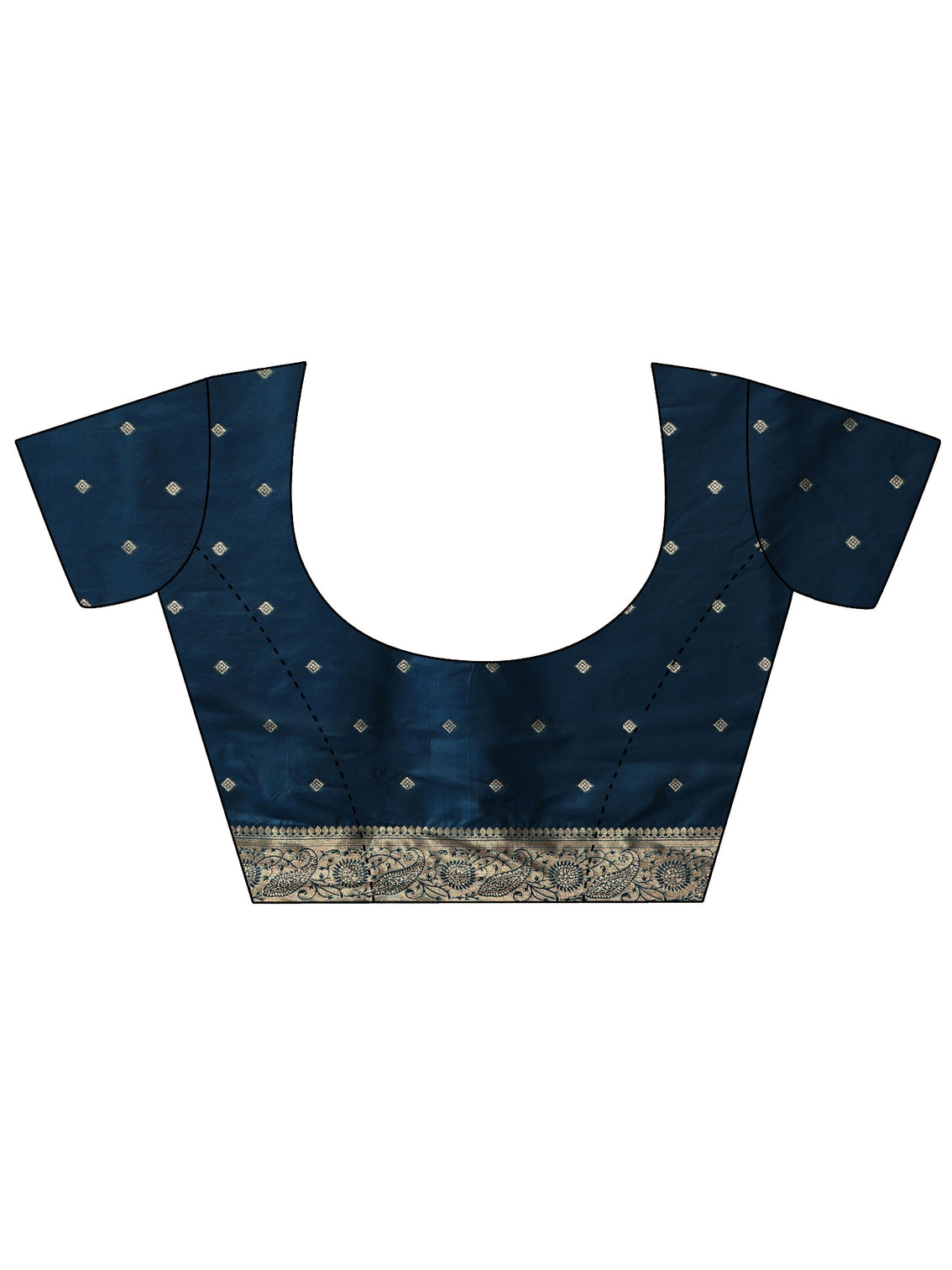 Mameraa Navy Blue Banarasi Silk Blend Saree