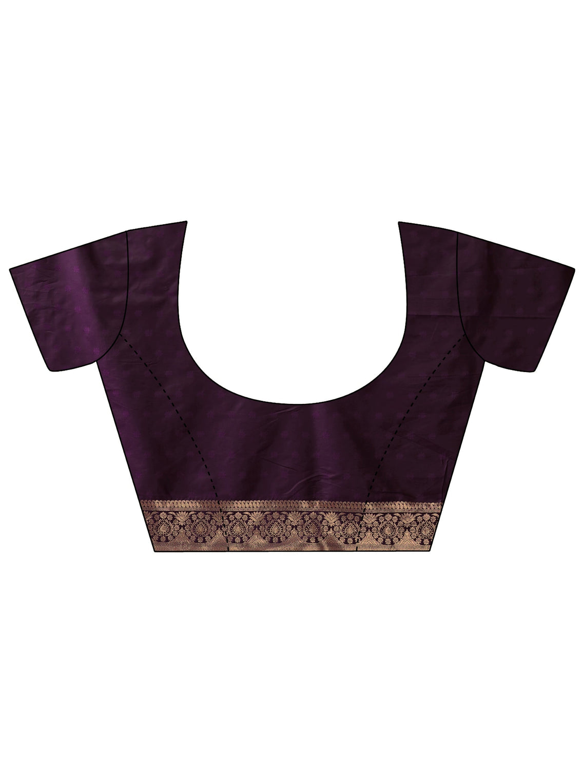 Mameraa Wine Paisley Woven Design Silk Blend Saree