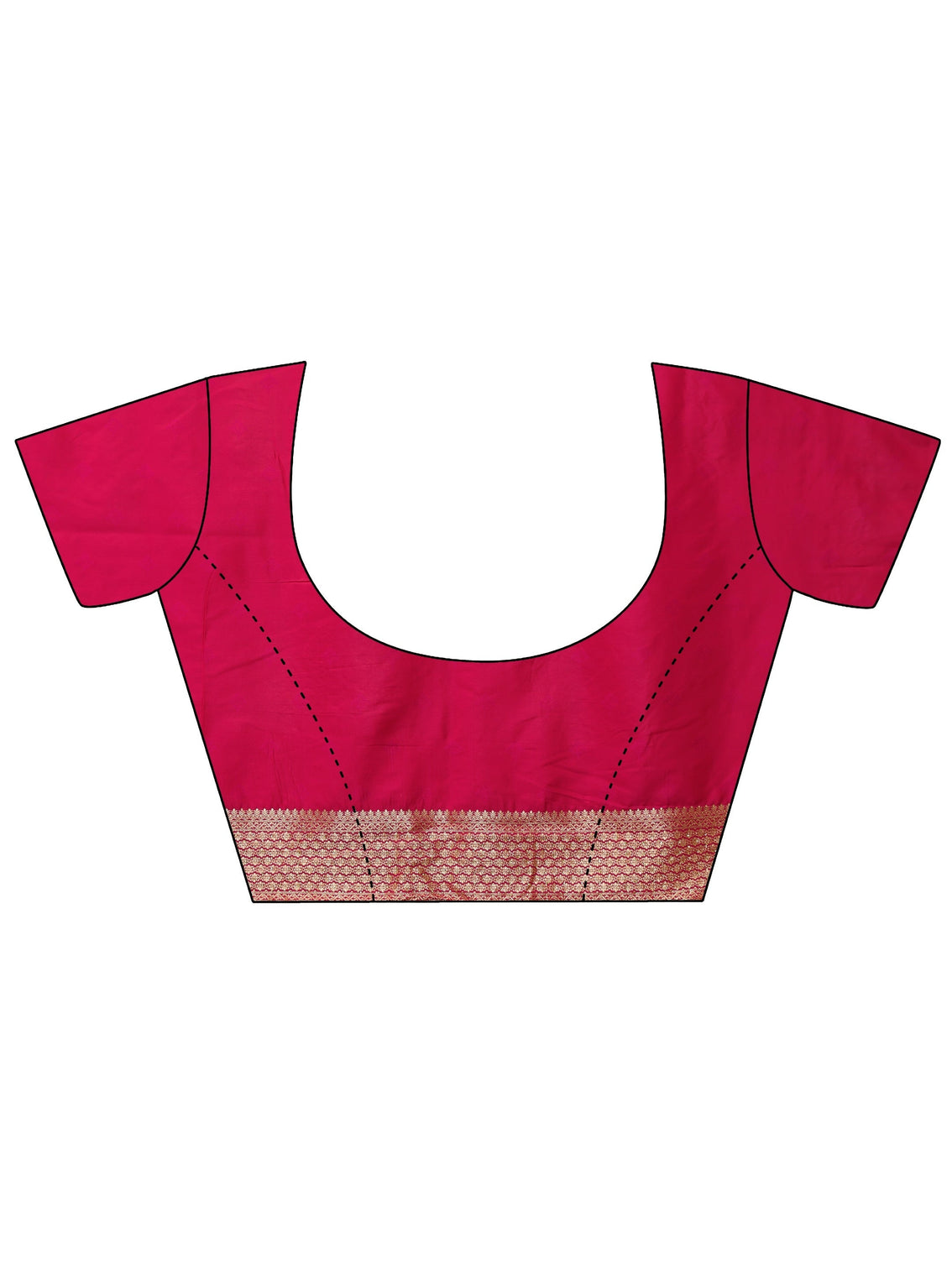 Mameraa Rani Pink Banarasi Silk Blend Saree
