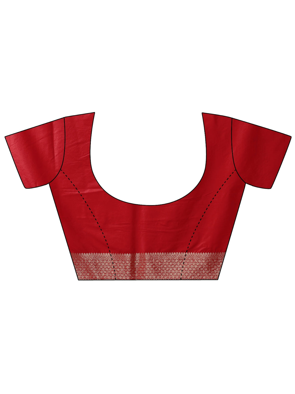 Mameraa Red Peacock Woven Design Silk Blend Saree