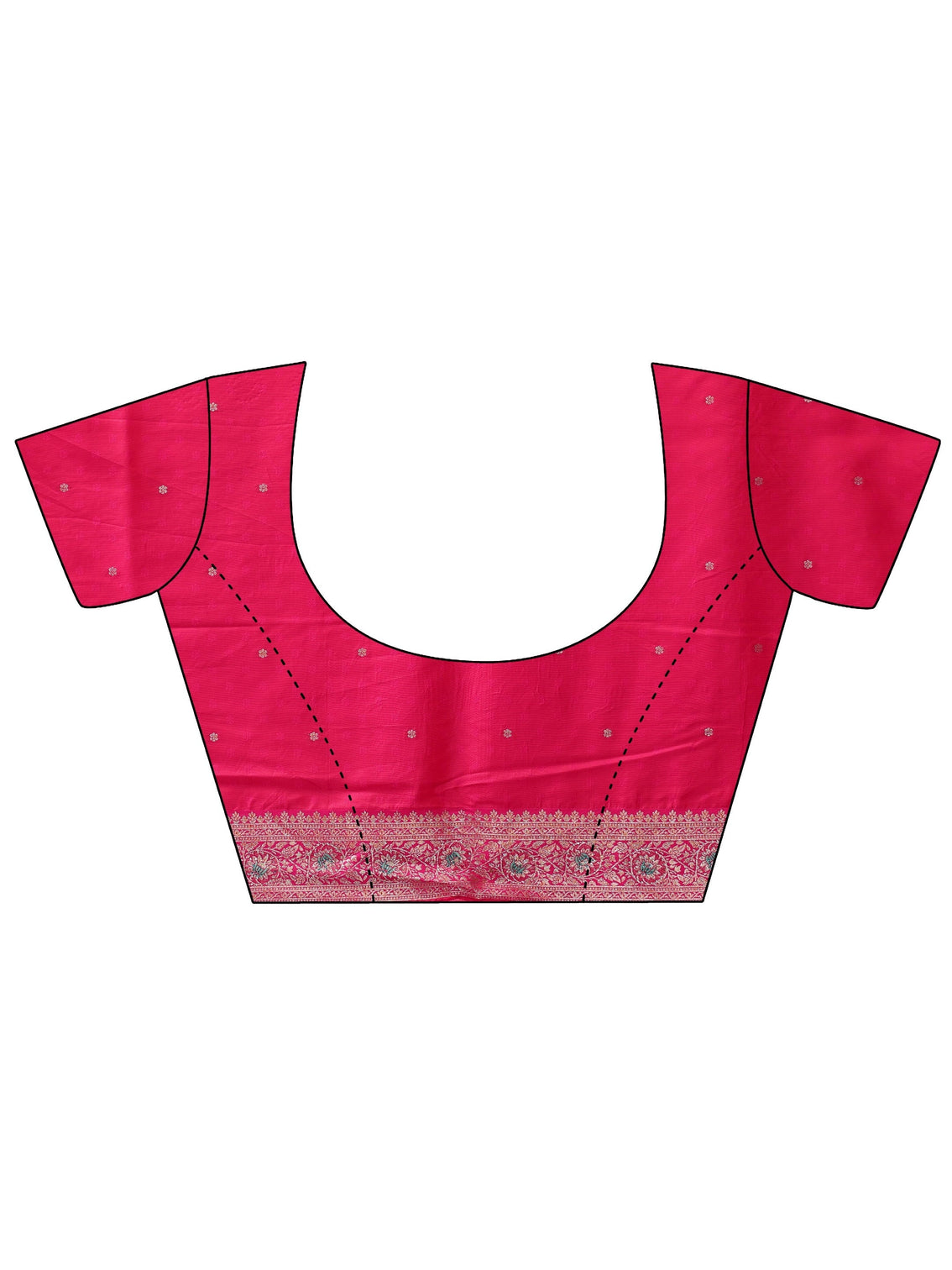Mameraa Grey Woven Design Silk Blend Saree with Pink Pallu