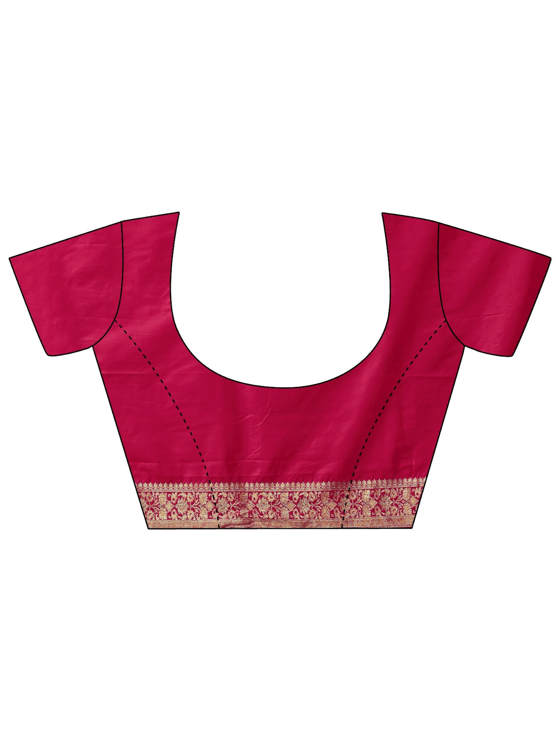 Mameraa Rani Pink Woven Design Embellished Silk Blend Saree
